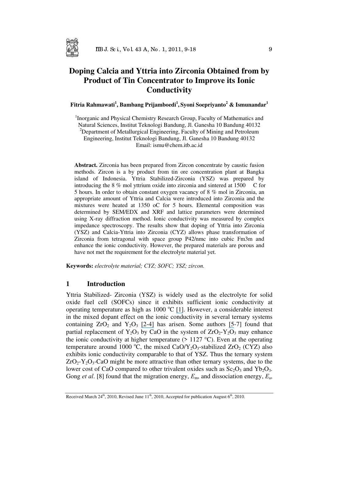 First page of Doping Calcia and Yttria into Zirconia O (1)