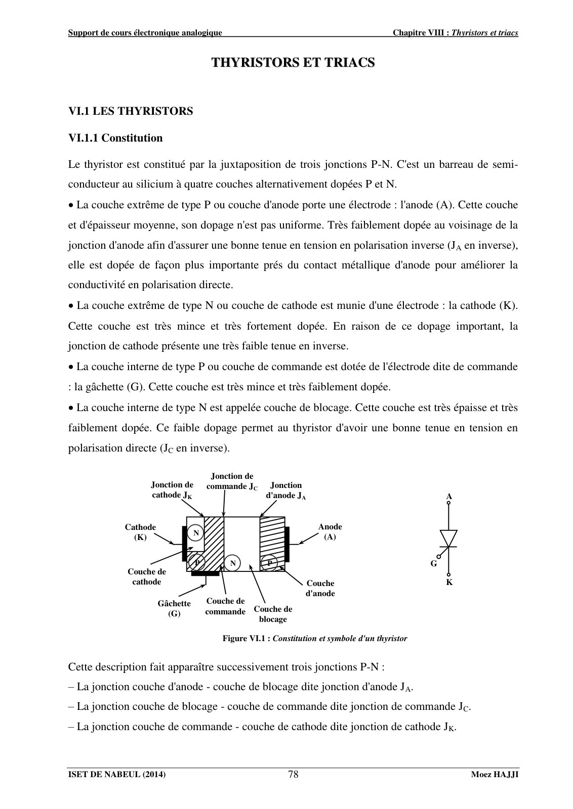 First page of thyristors triacs