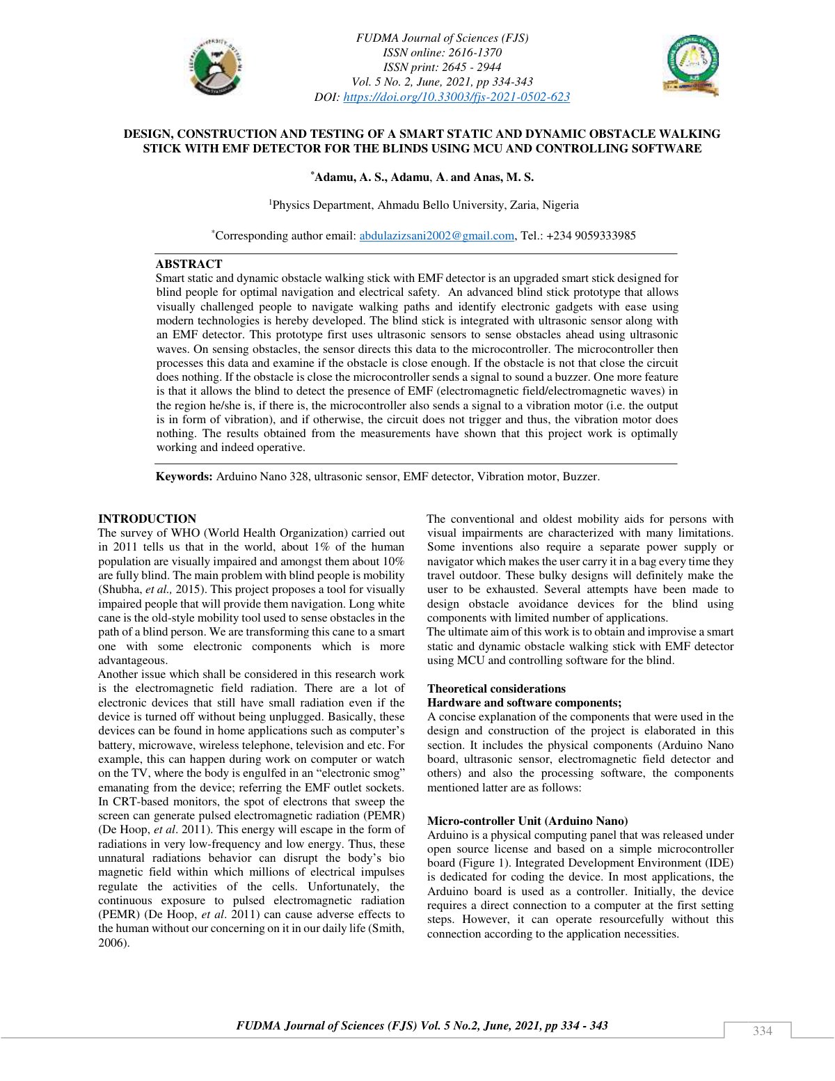 First page of Design and Fabrication of Multi Purpose