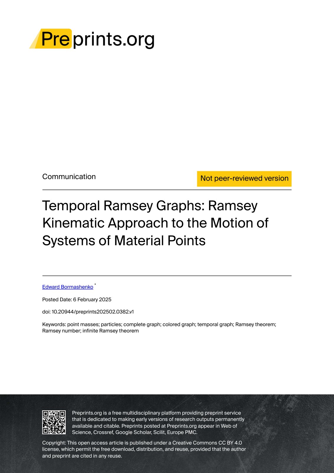 First page of Temporal Ramsey Graphs Ramsey Kinematic