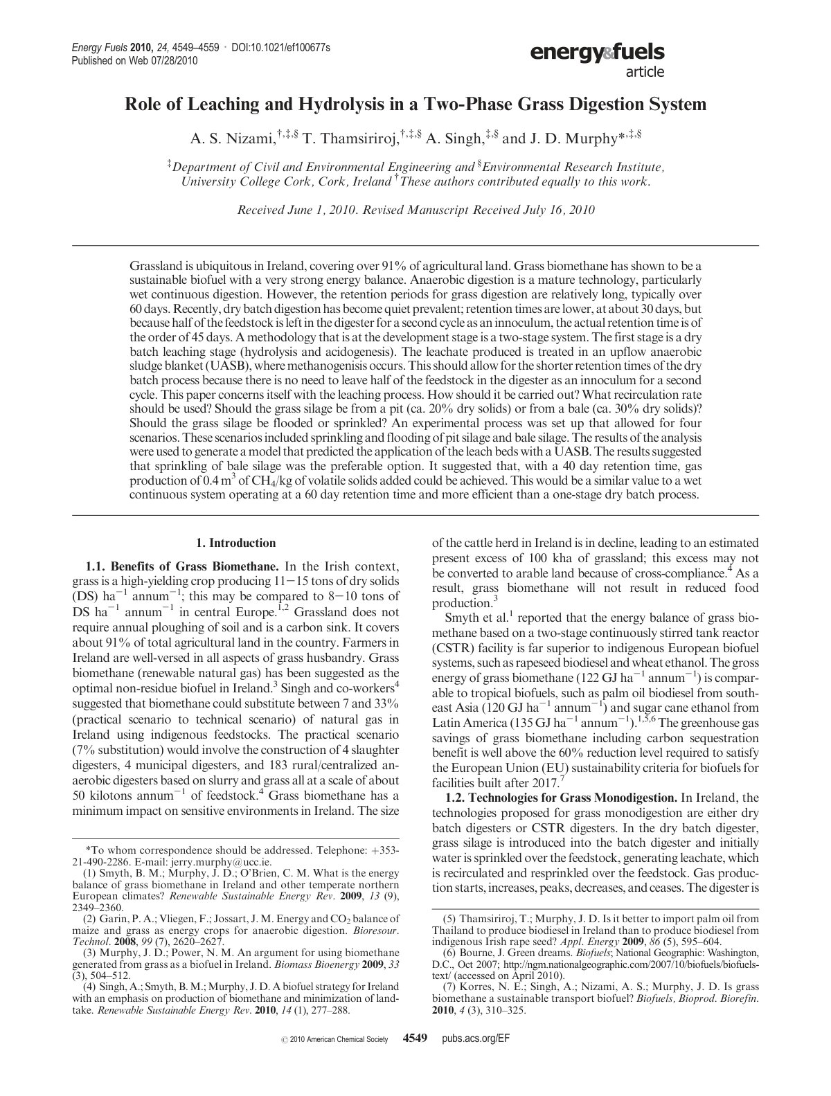 First page of The role of leaching and hydrolysis in a
