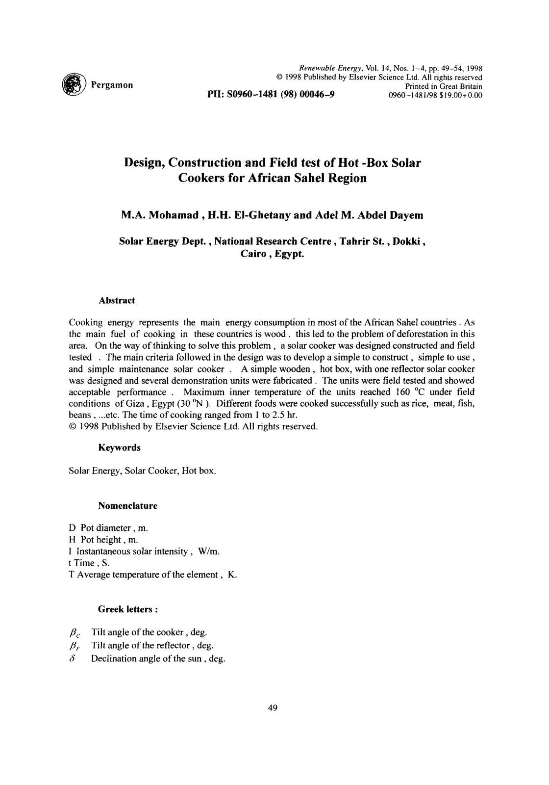 First page of Design construction and field test of ho