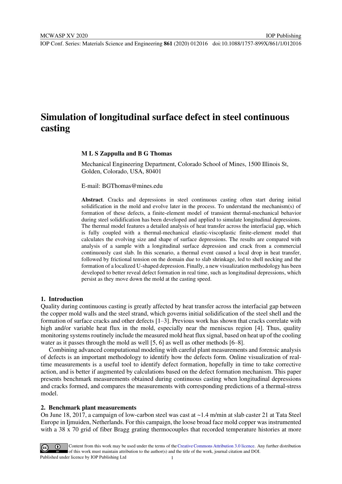 First page of Simulation of longitudinal surface defec