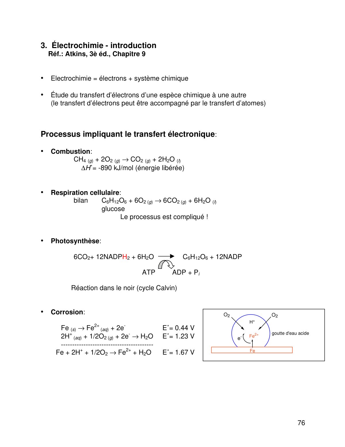First page of Electrochimie 1