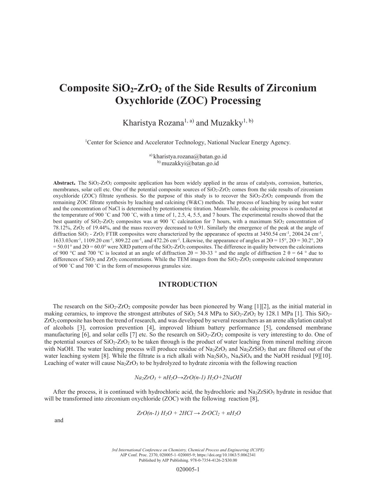 First page of Composite SiO2 ZrO2 of the side results