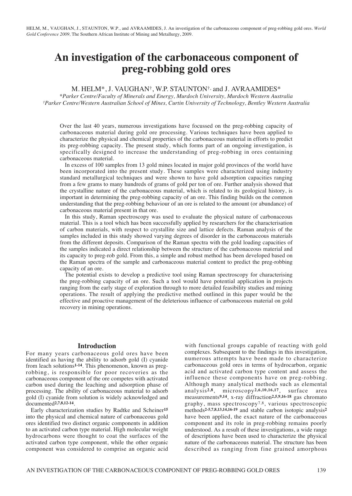 First page of An investigation of the carbonaceous com