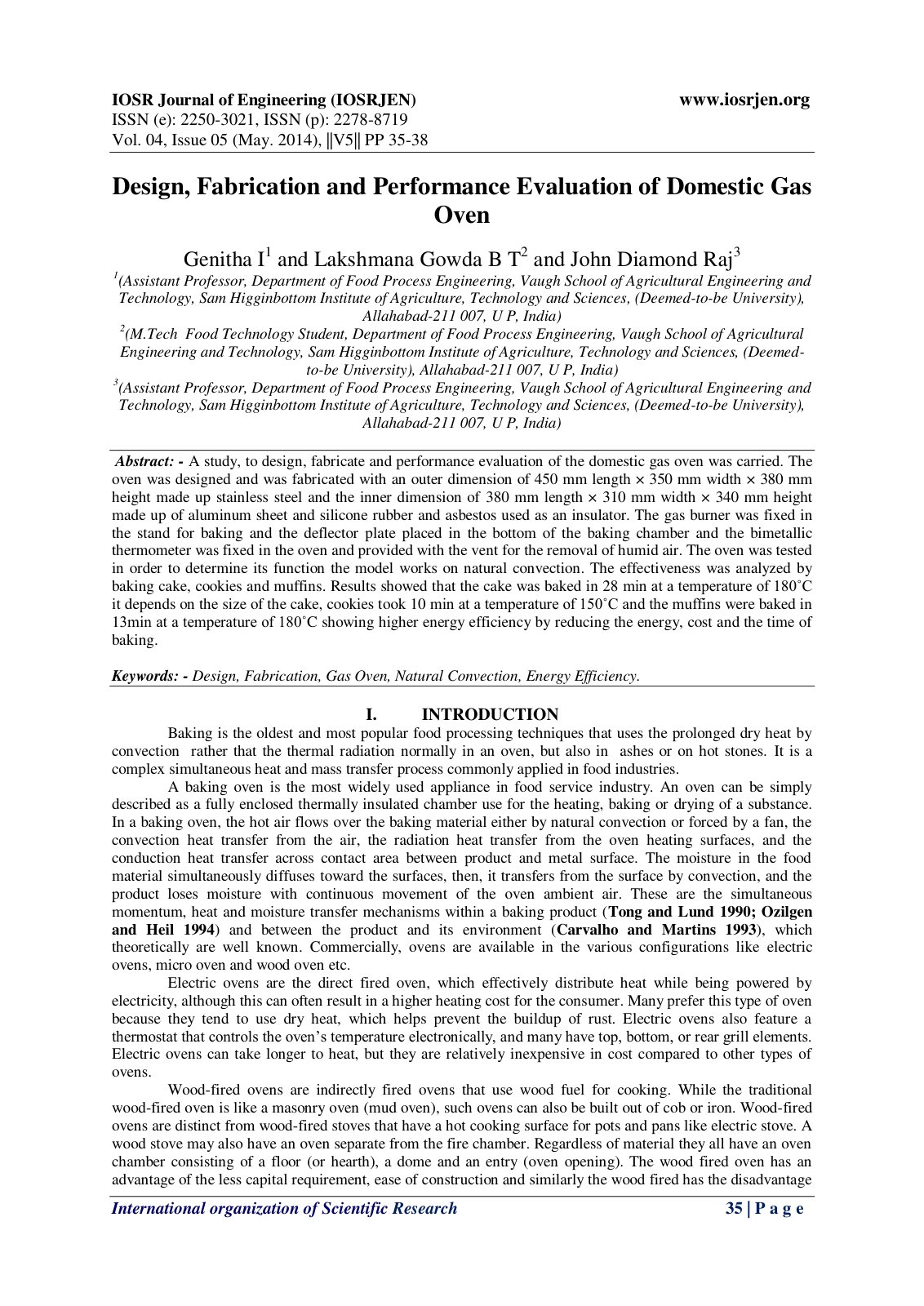 First page of Design Fabrication and Performance Evalu