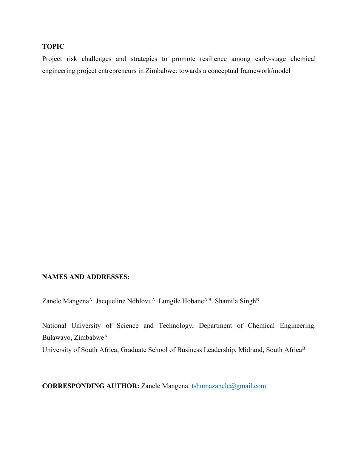 First page of Strategies to promote resilience among e