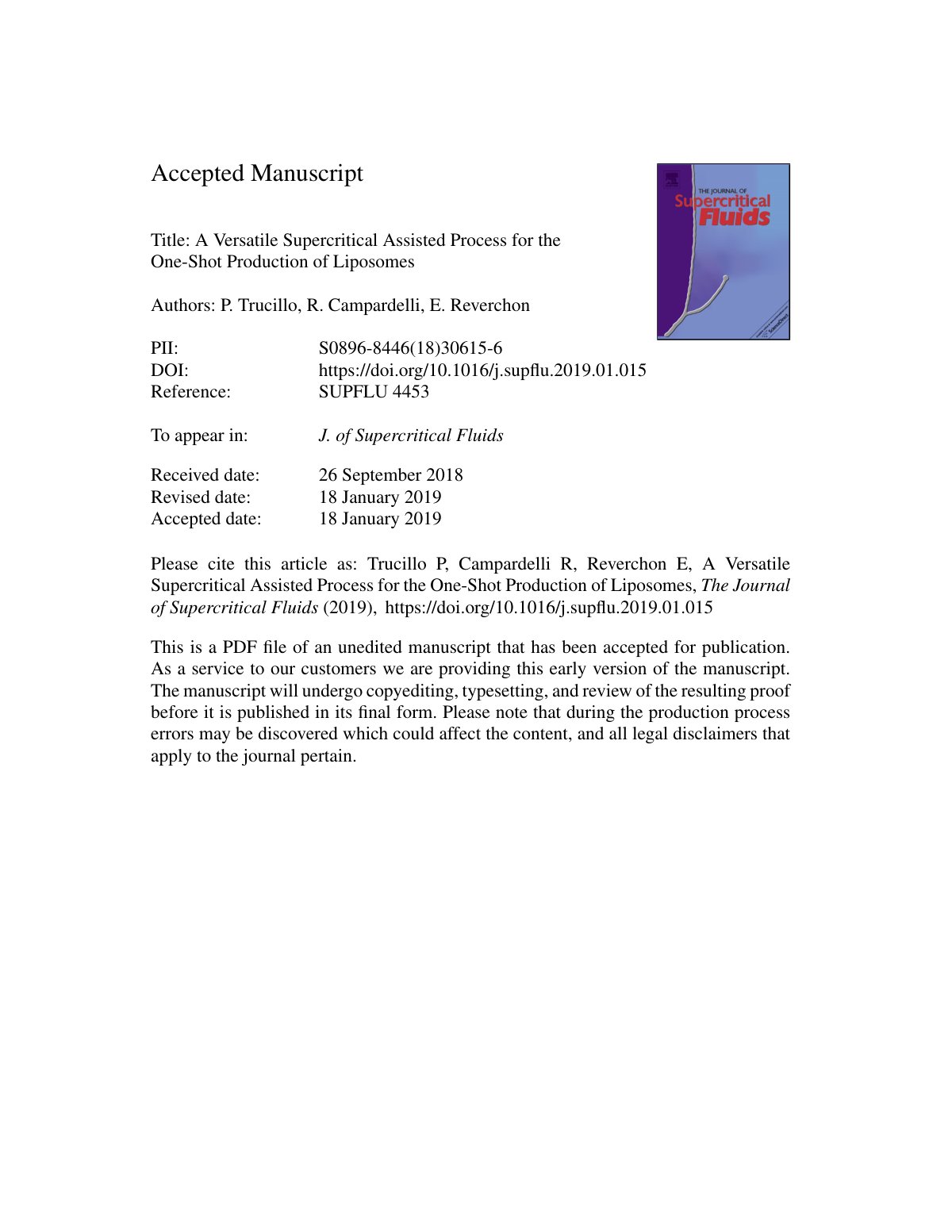 First page of A versatile supercritical assisted proce