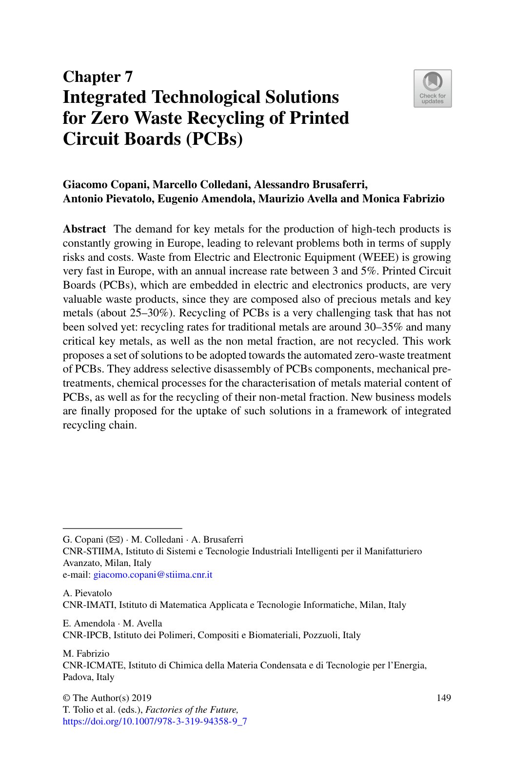 First page of Integrated Technological Solutions for Z