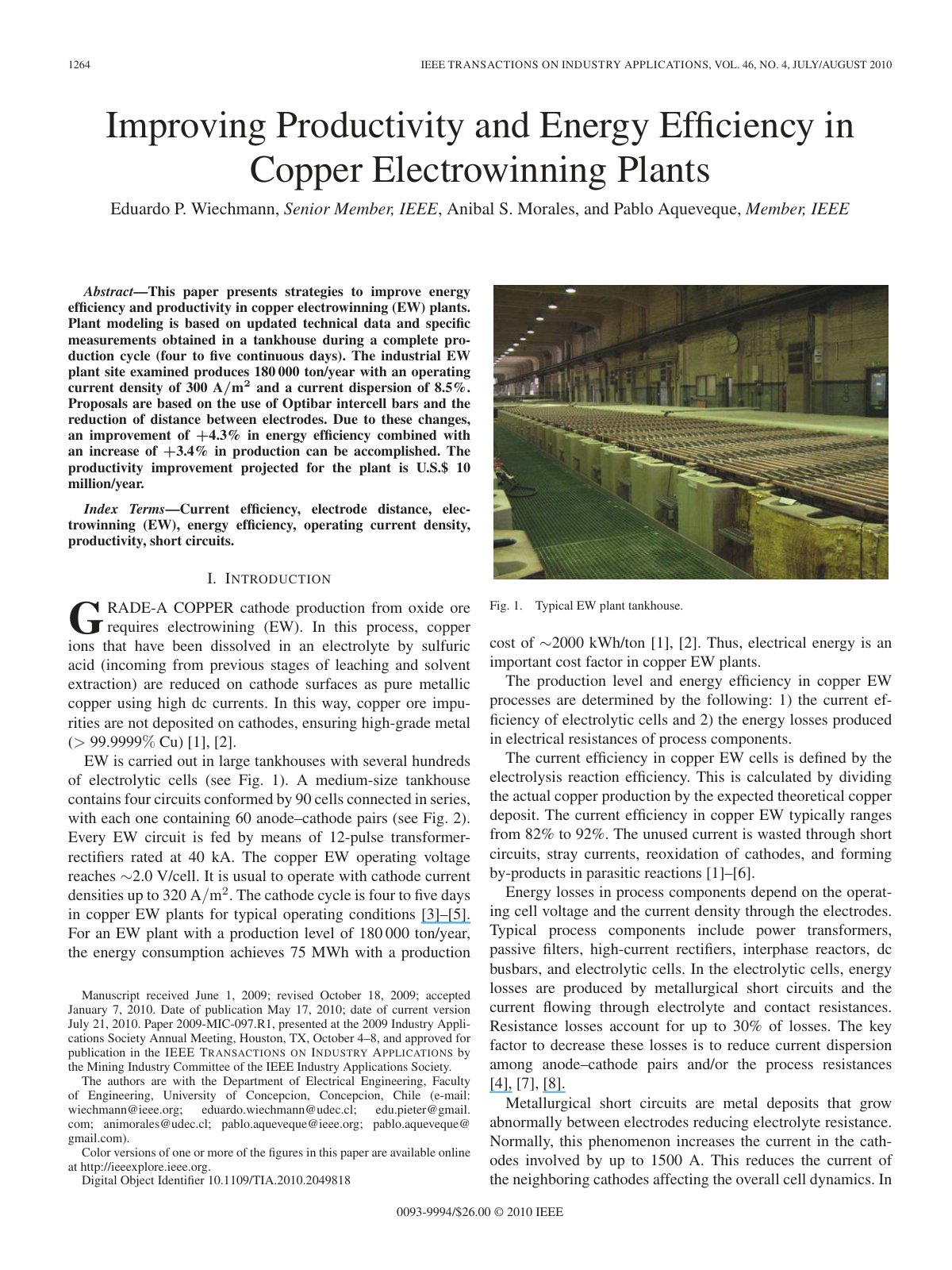 First page of Improving Productivity and Energy Effici