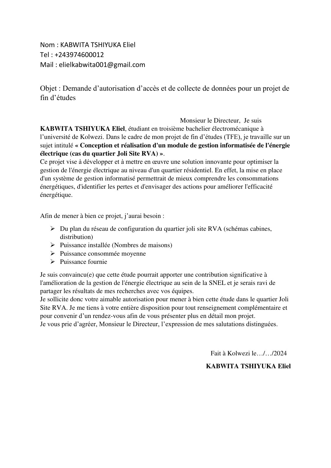 First page of ELIEL