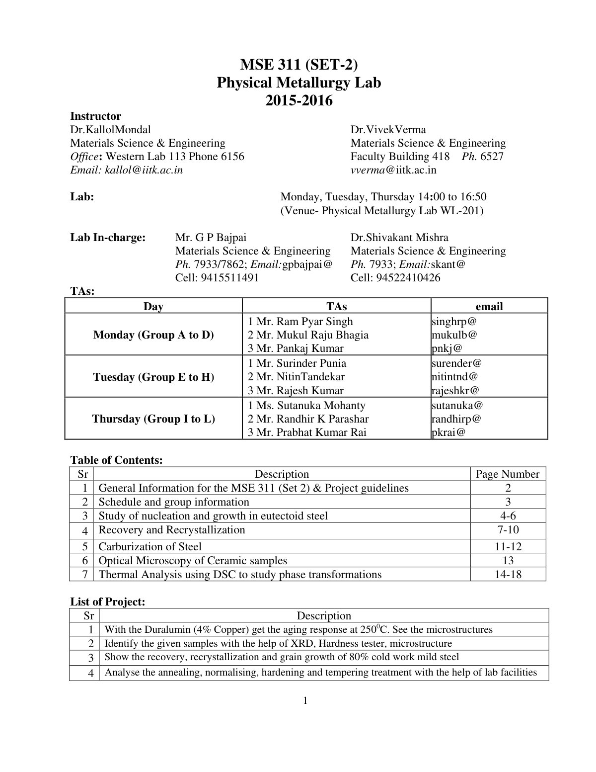 First page of MSE 311 (SET-2)