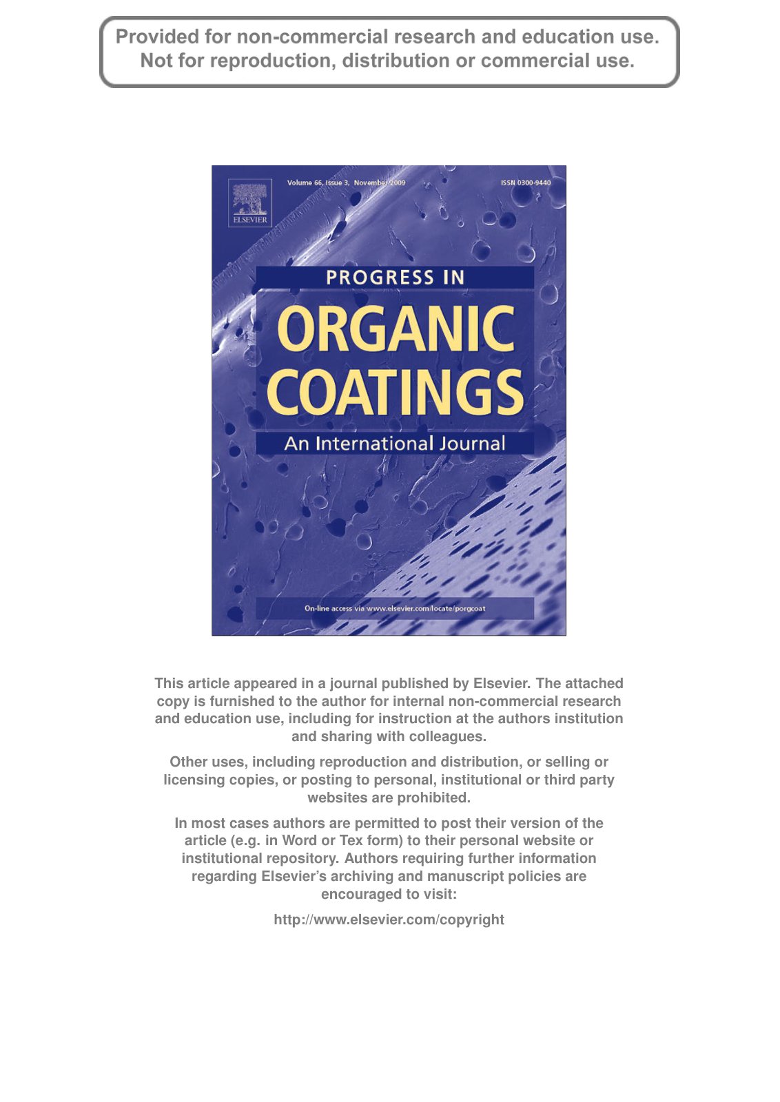 First page of Inﬂuence of crosslinking density of a cataphoretic coating on initiation and propagation of ﬁliform corrosion of AA6016