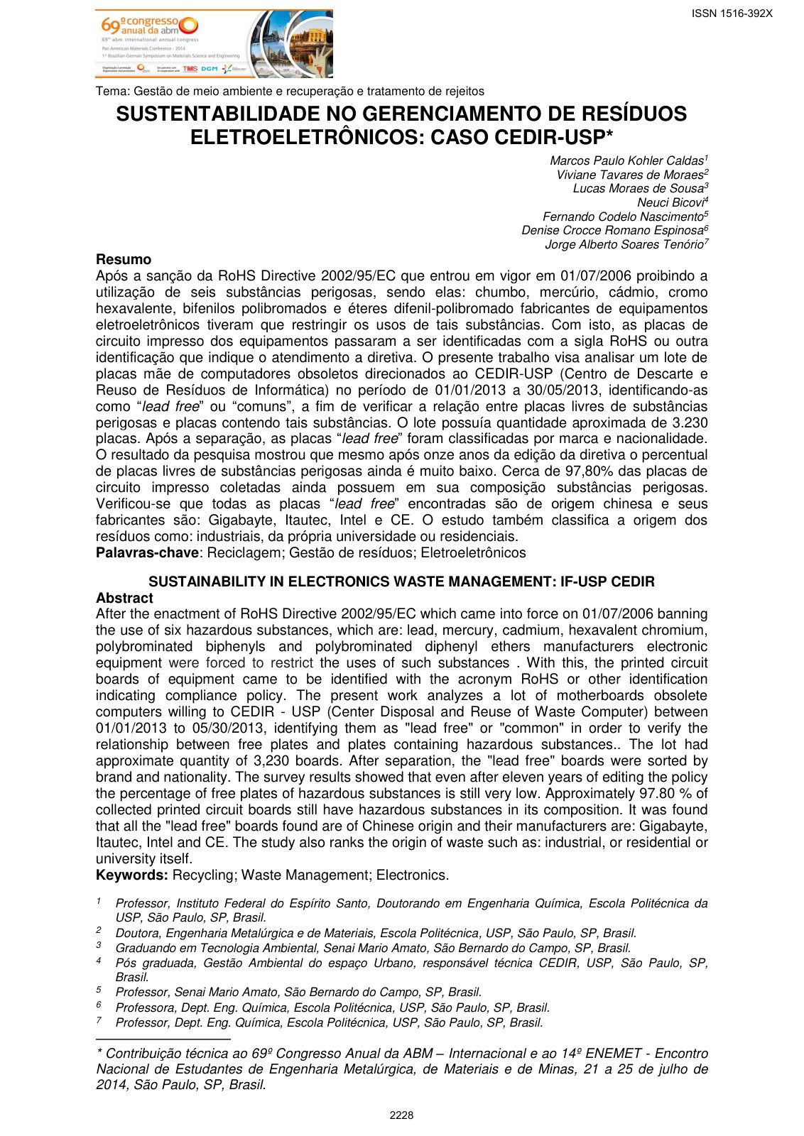 First page of Sustentabilidade No Gerenciamento De Res