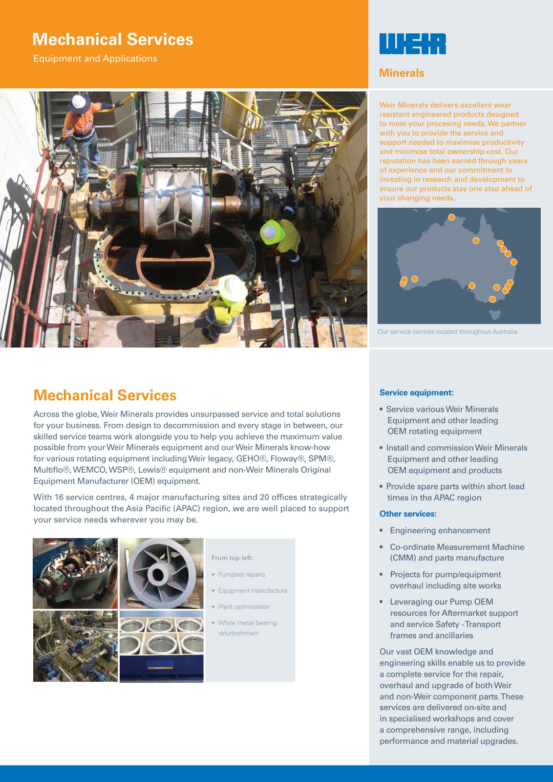 First page of AU0745 Mechanical Service Brochure PREVIEW