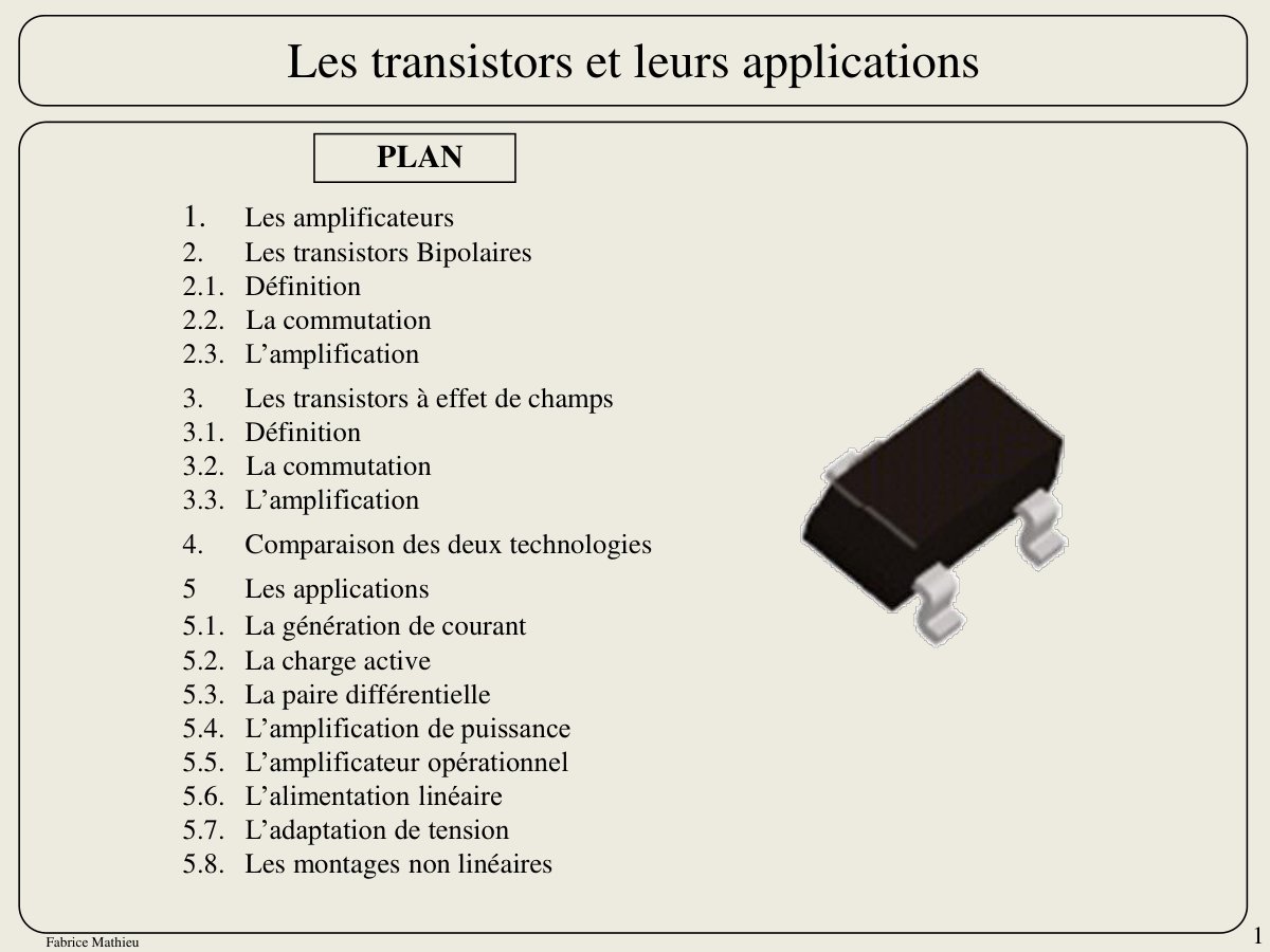 First page of Les transistors
