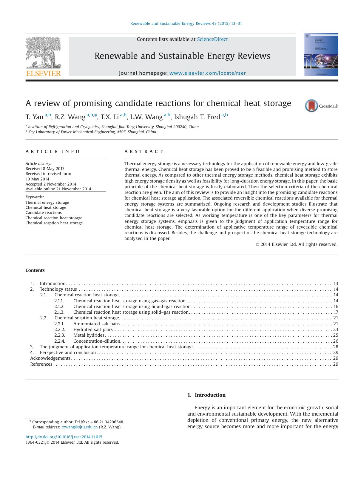 First page of A review of promising candidate reaction