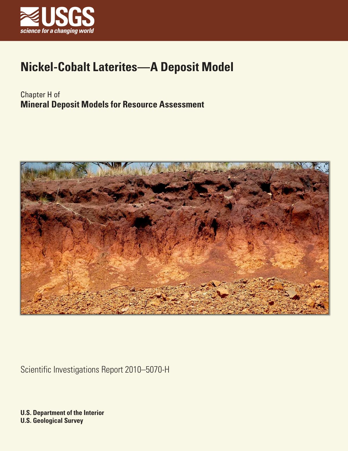First page of Nickel cobalt laterites a deposit model