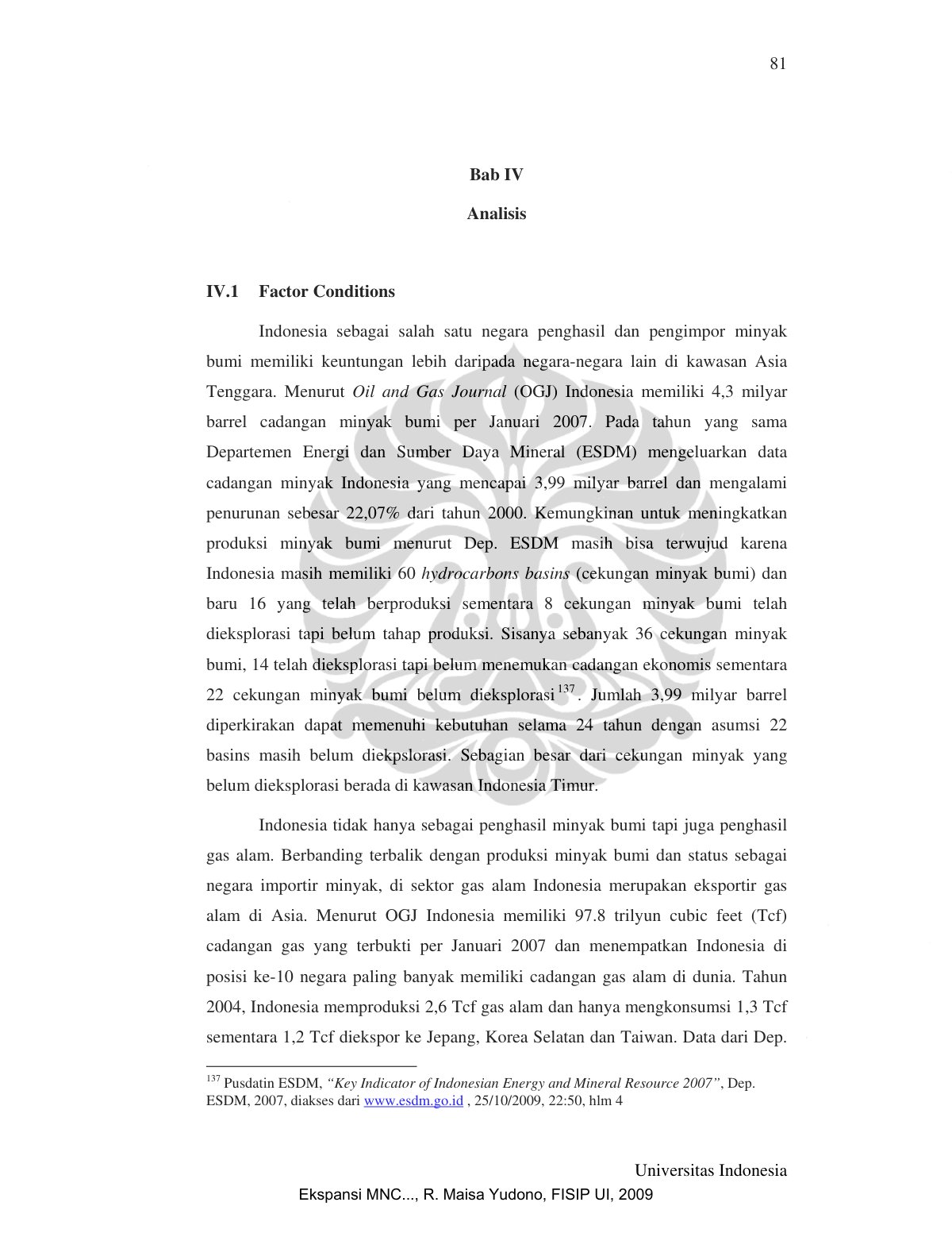 First page of Factor Conditions
