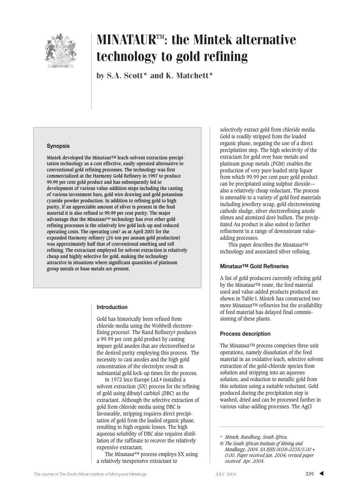 First page of v104n06p339
