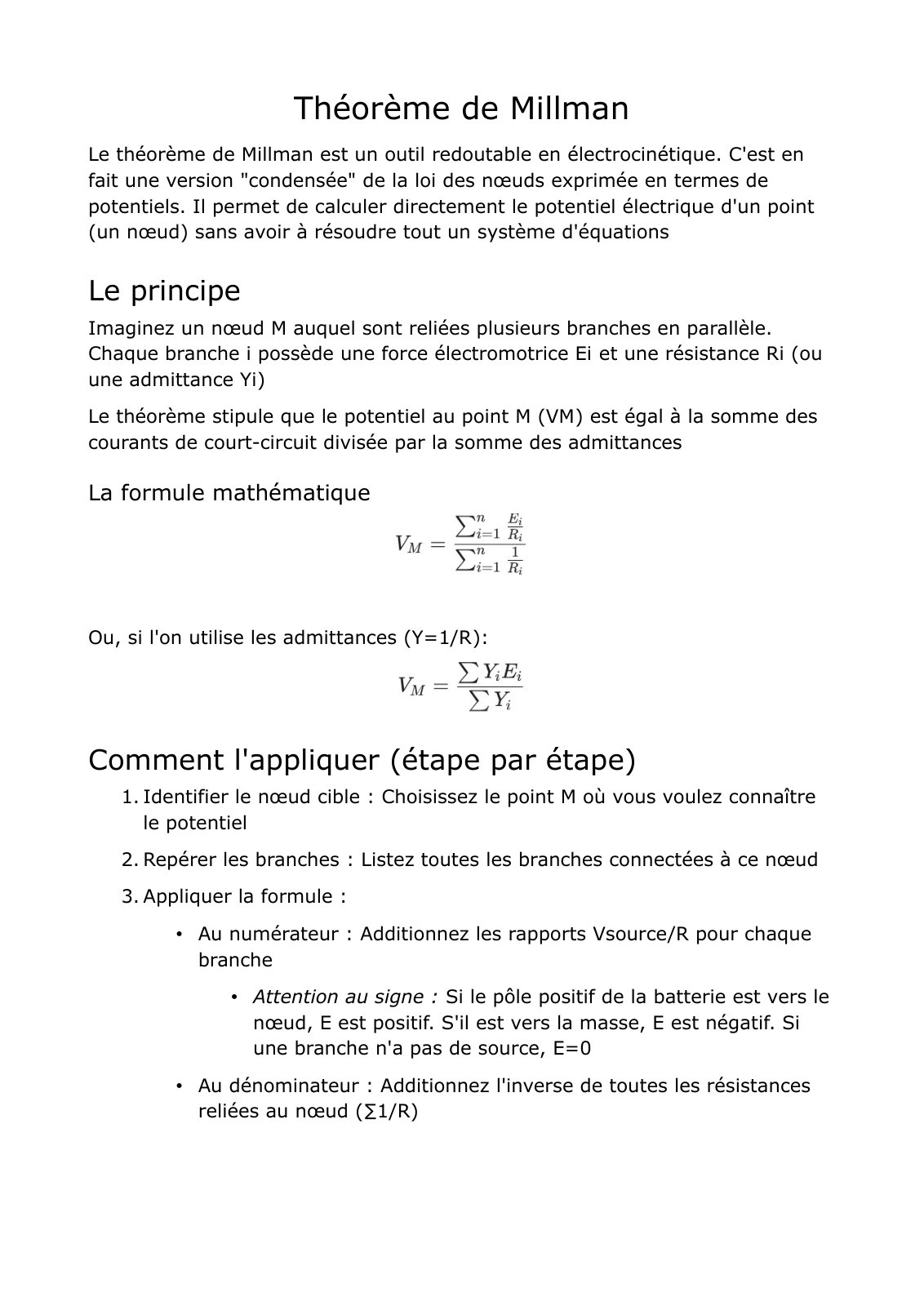 First page of millman
