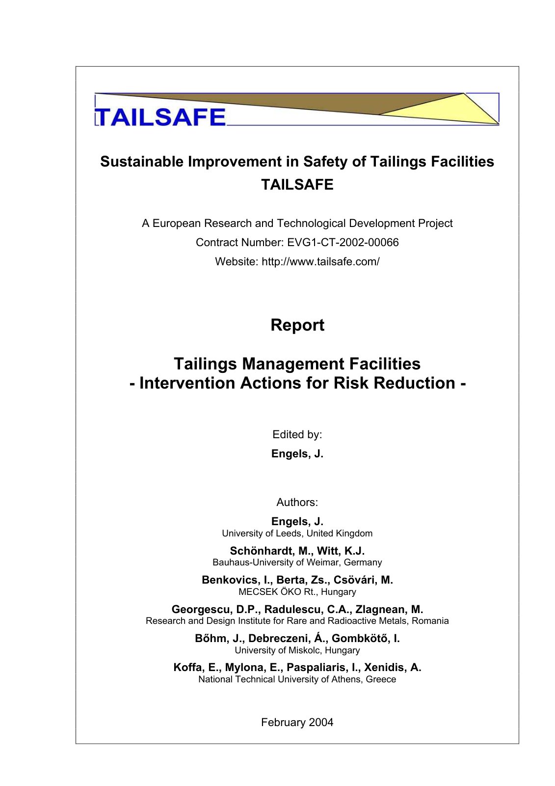 First page of Sustainable Improvement in Safety of Tai