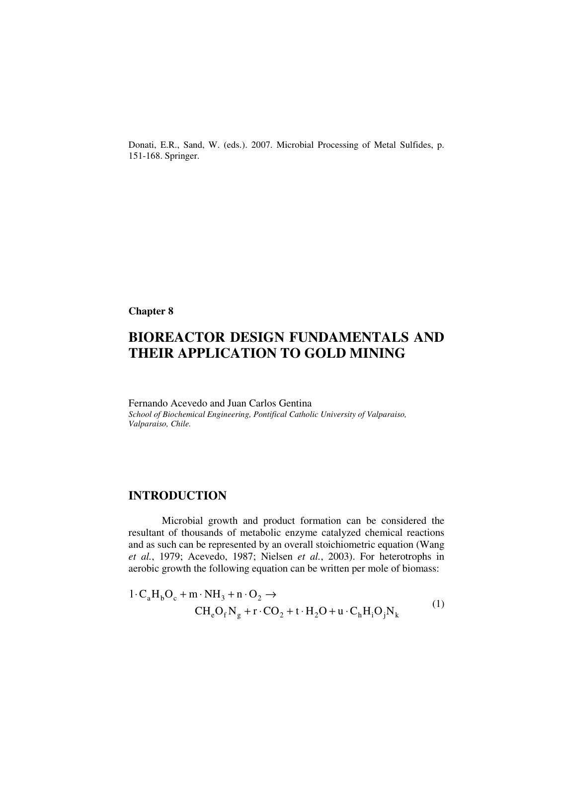 First page of Bioreactor Design Fundamentals And Their