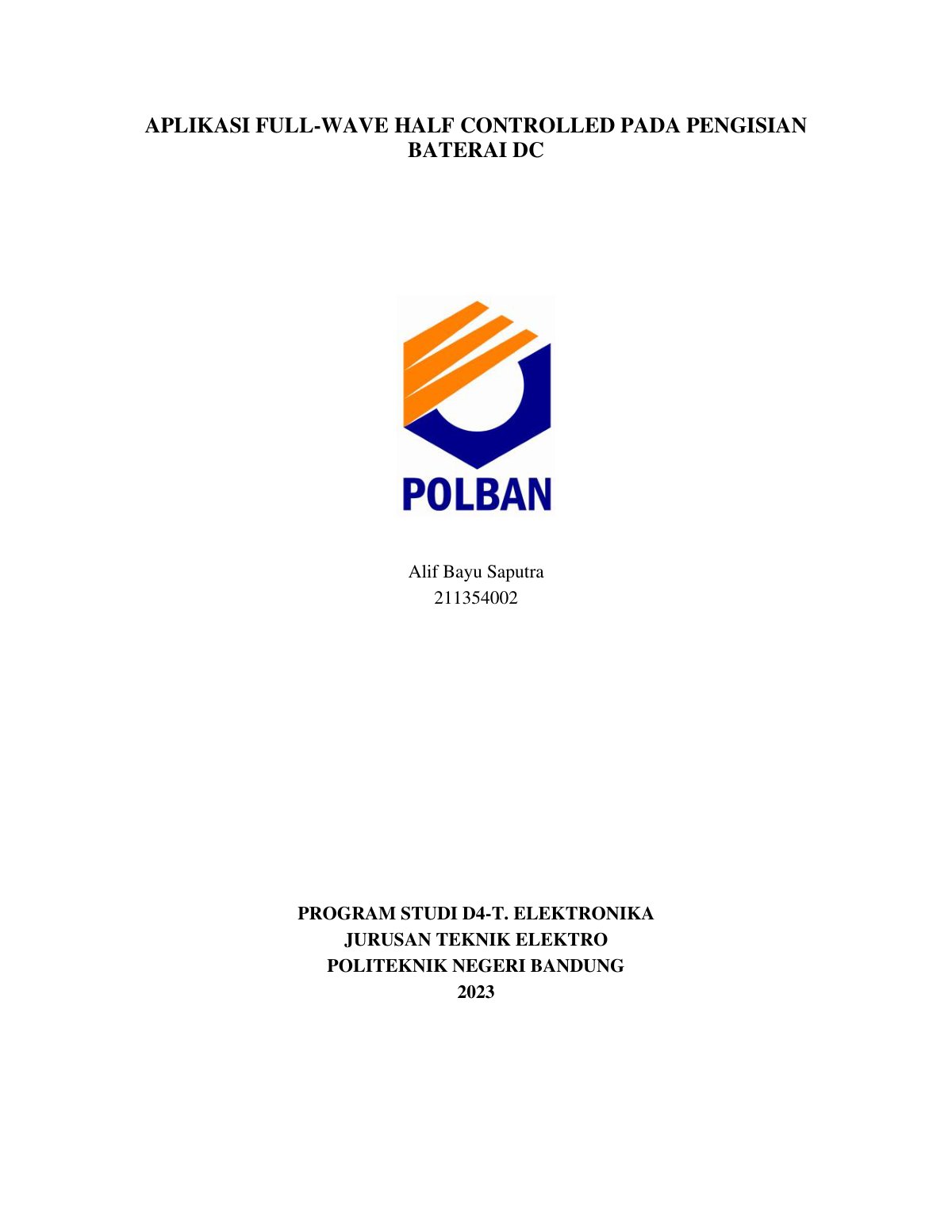 First page of APLIKASI FULL WAVE HALF CONTROLLED PADA