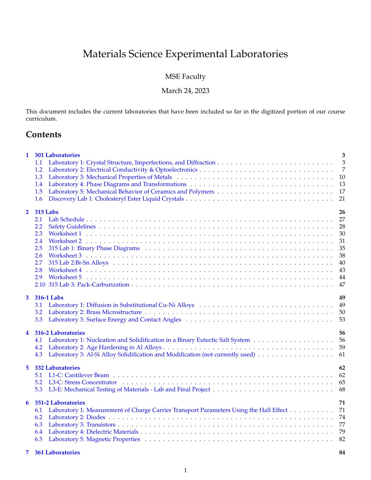 First page of MSE Labs