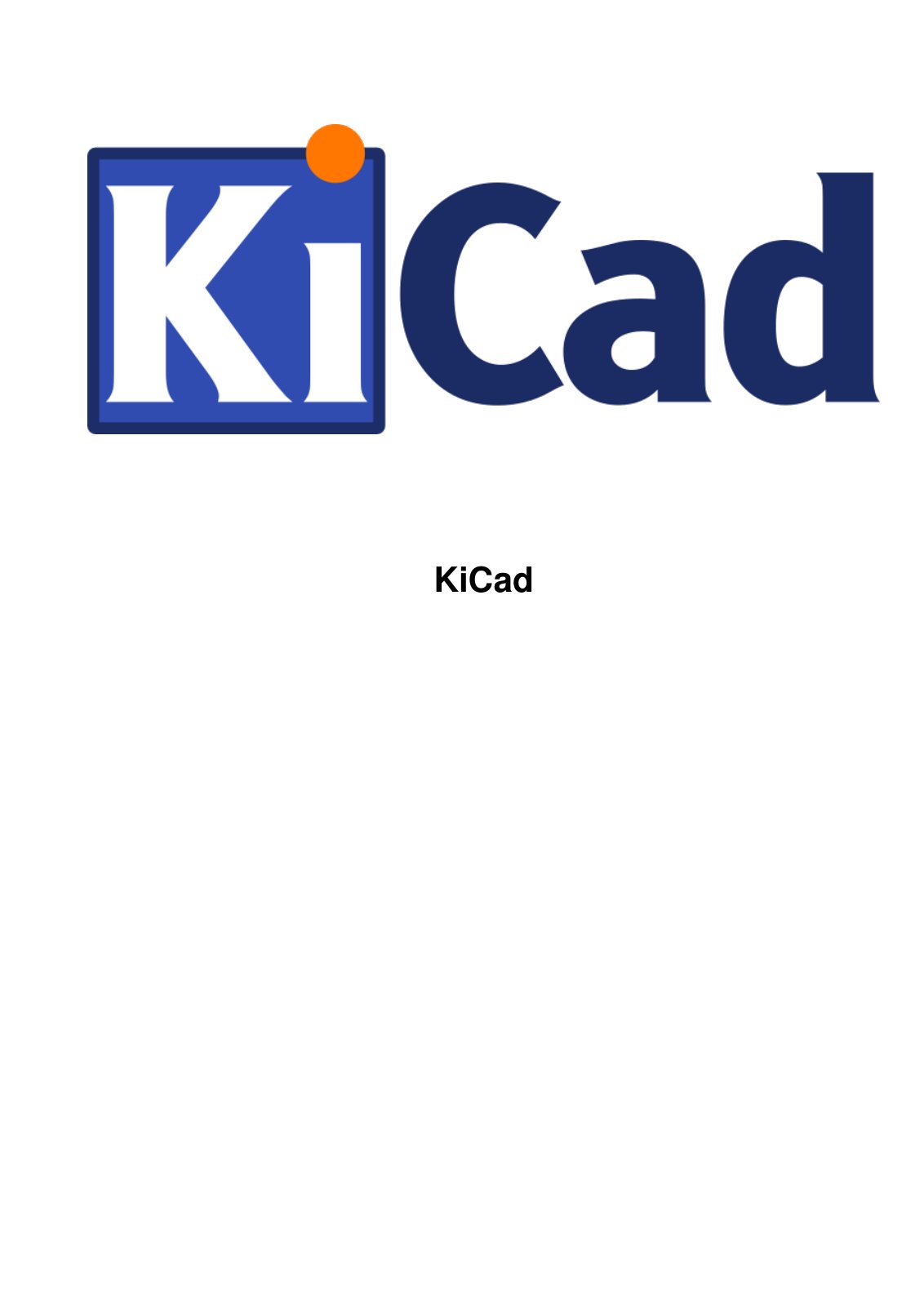 First page of KiCad