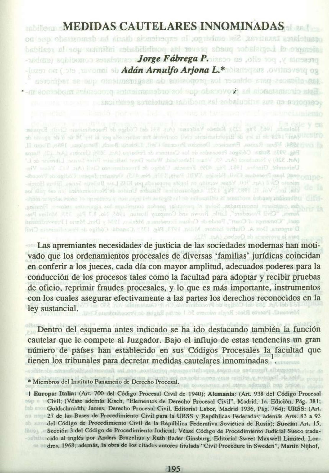 First page of Medidas Cautelares Innominadas