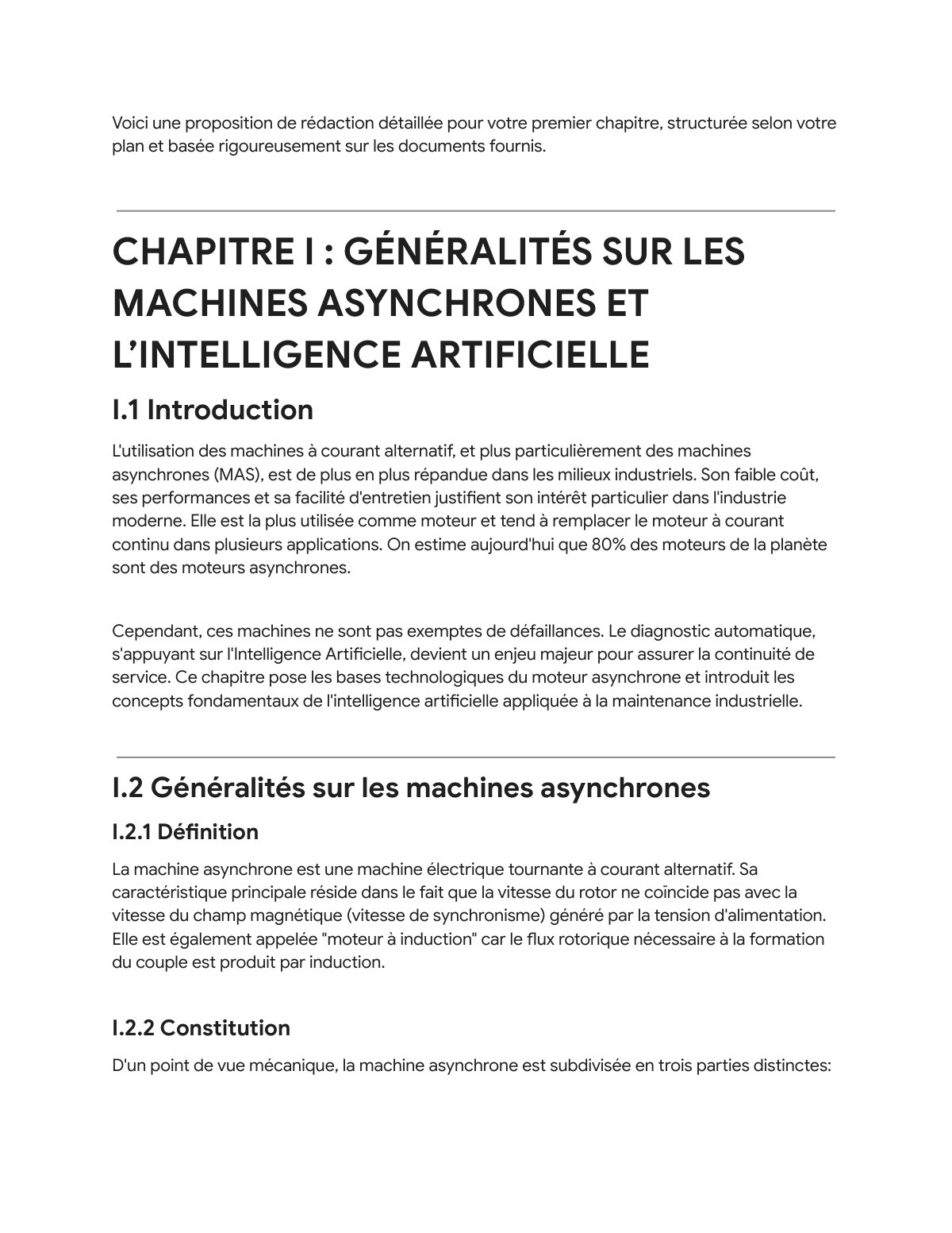 First page of Diagnostic Moteur Asynchrone par IA