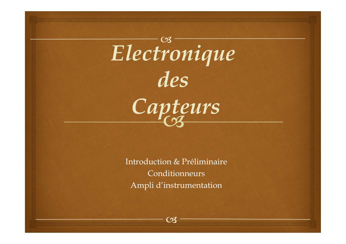 First page of electronique capteurs