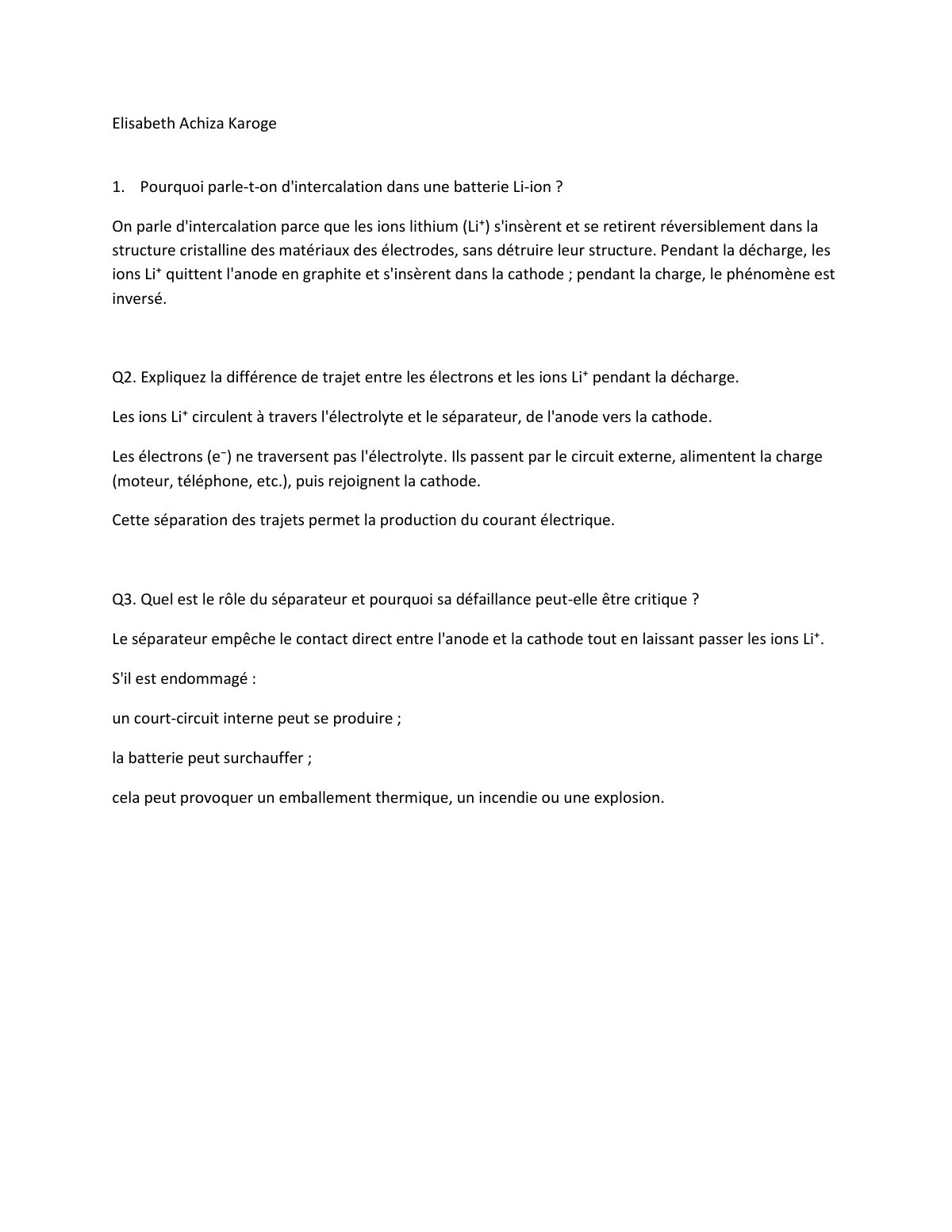 First page of Cours de technologie de batterie module 2 TP 1