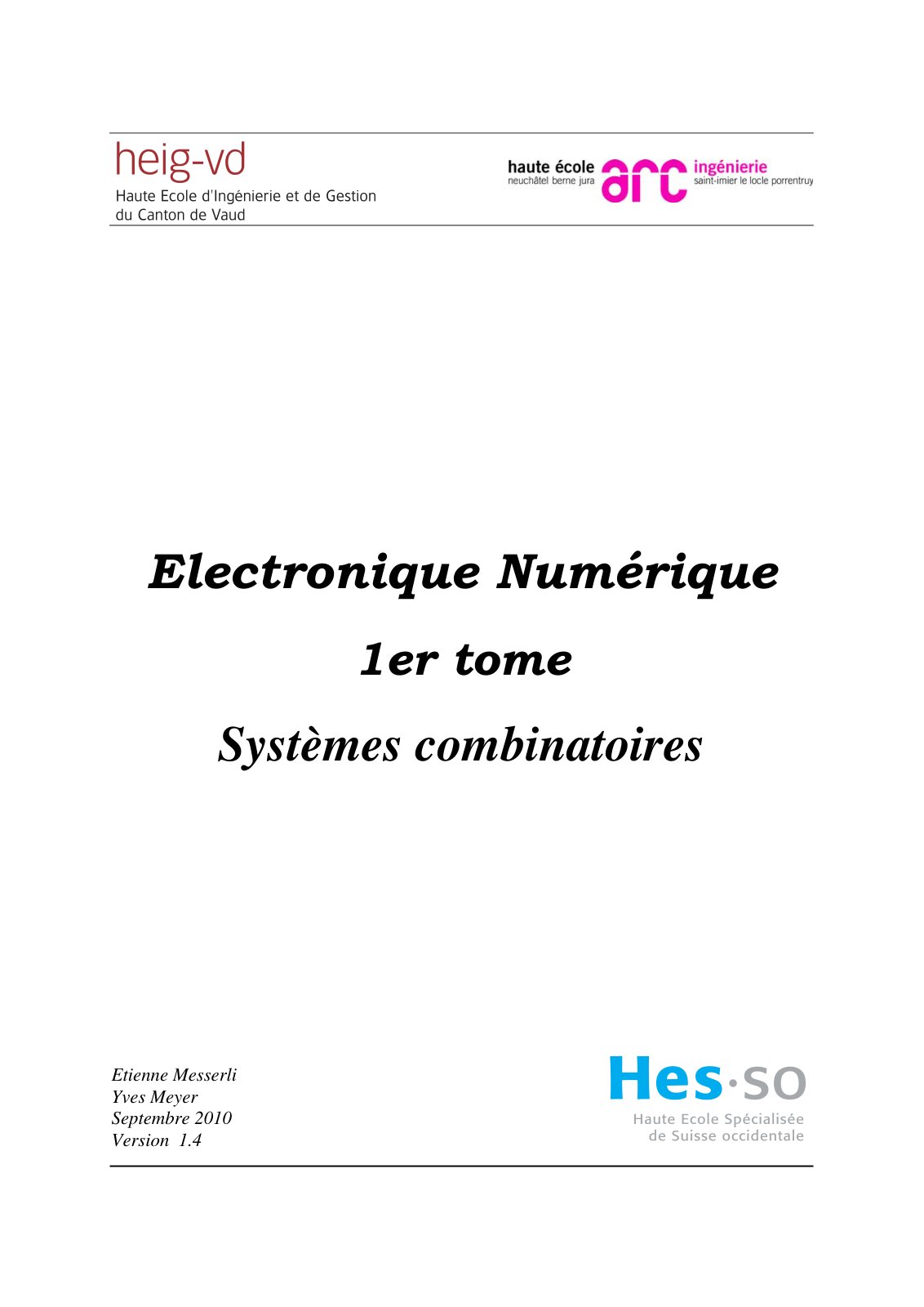 First page of livre electronique numerique