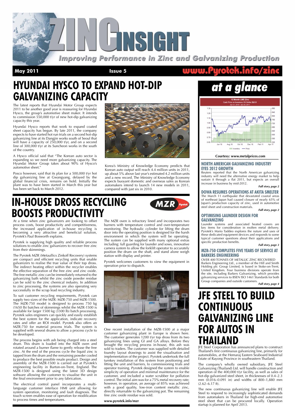 First page of ZINC Insight May 2011 (LR)