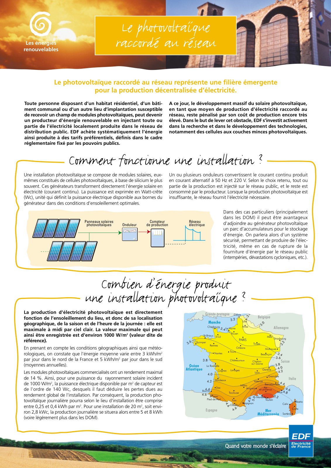 First page of Le photovoltaïque raccordé au réseau représente une filière émergente pour la production décentralisée d’électricité.