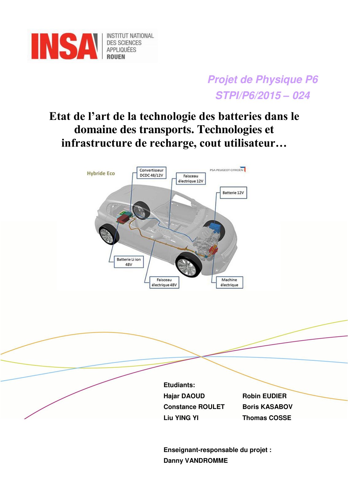 First page of technologies batteries transport
