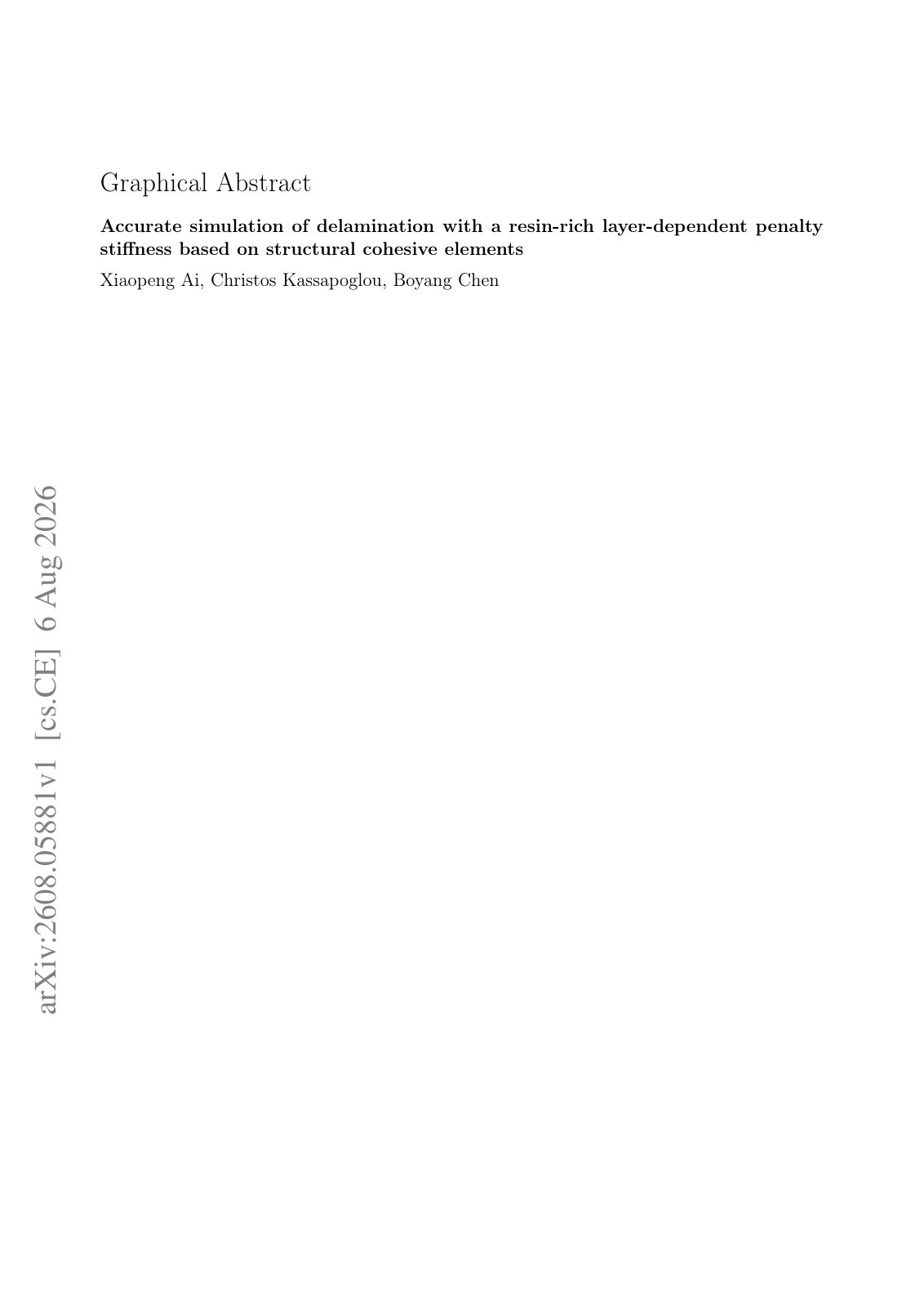First page of Accurate simulation of delamination with a resin-rich layer-dependent penalty stiffness based on structural cohesive elements