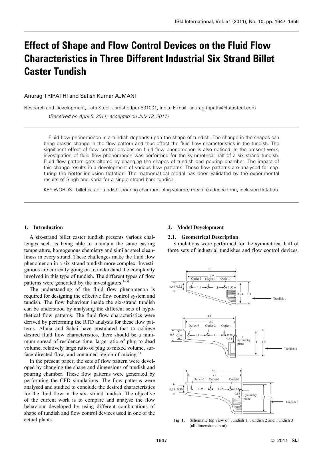 First page of Effect of Shape and Flow Control Devices