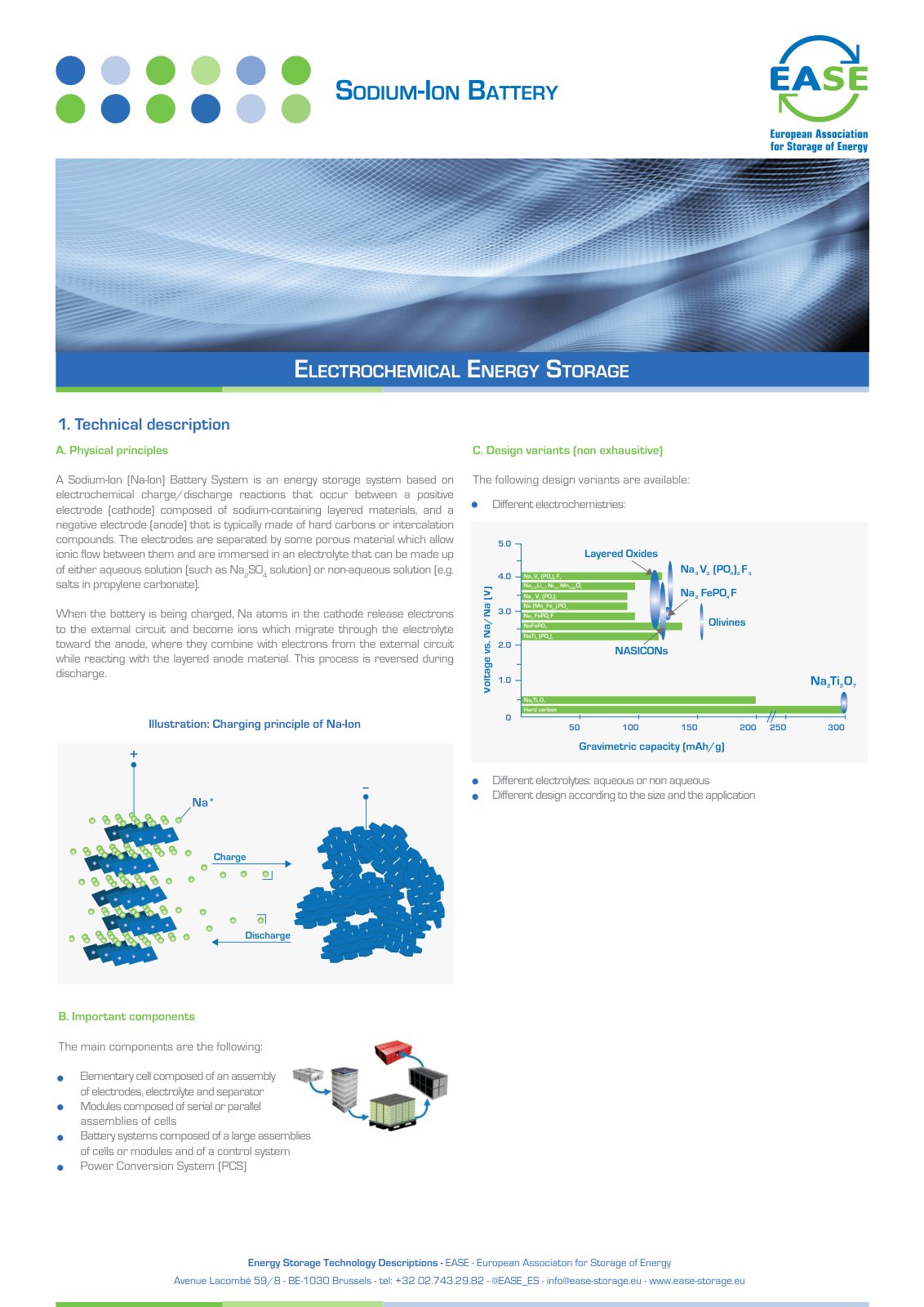 First page of EASE TD Electrochemical NaIon