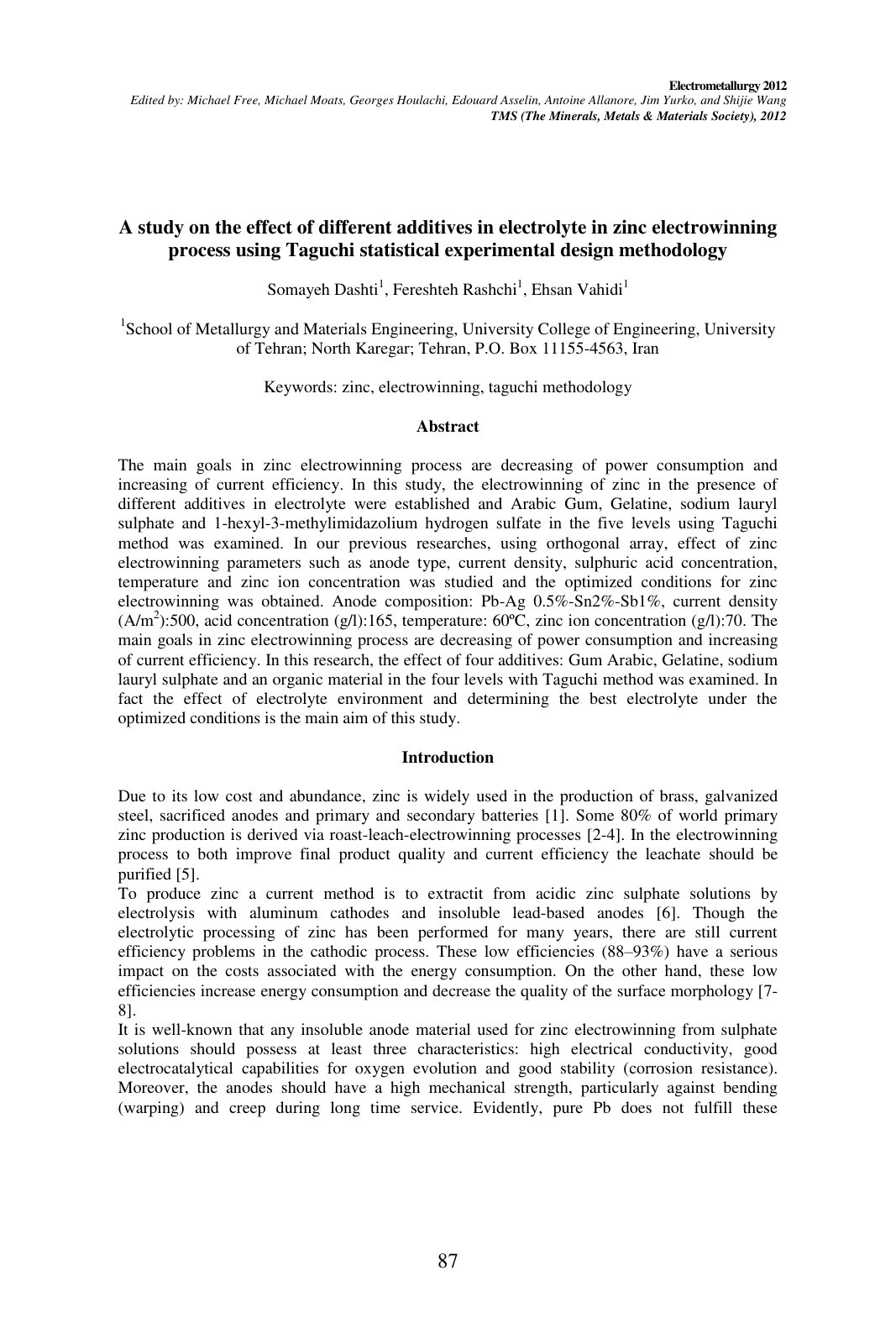 First page of A Study on the Effect of Different Addit