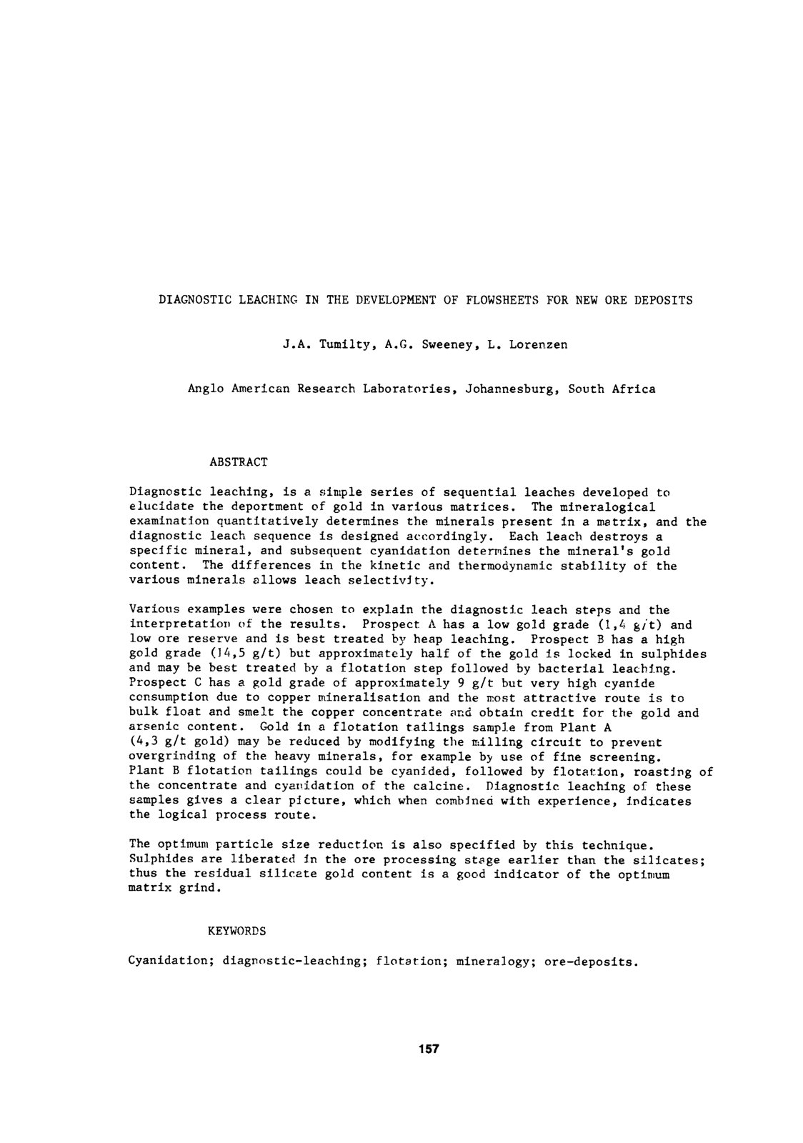 First page of Proceedings of the Metallurgical Society of the Canadian    Tumilty, J.A.    ( WeLib.org )