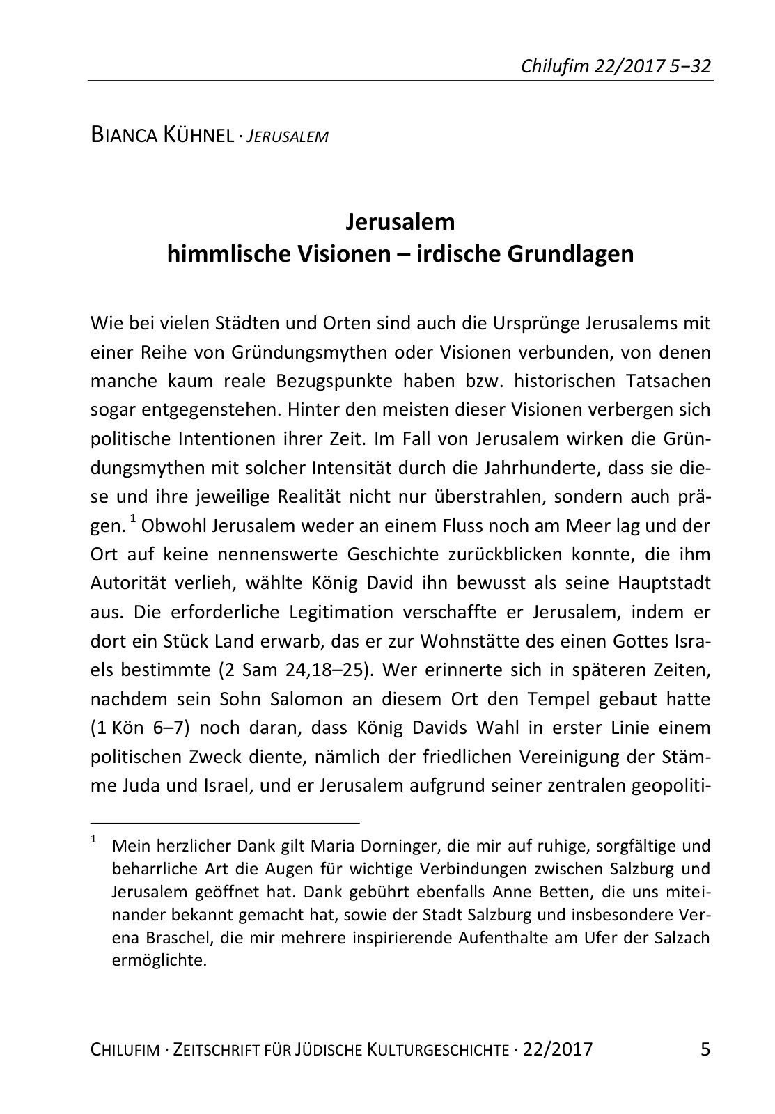 First page of himmlische Visionen – irdische Grundlagen