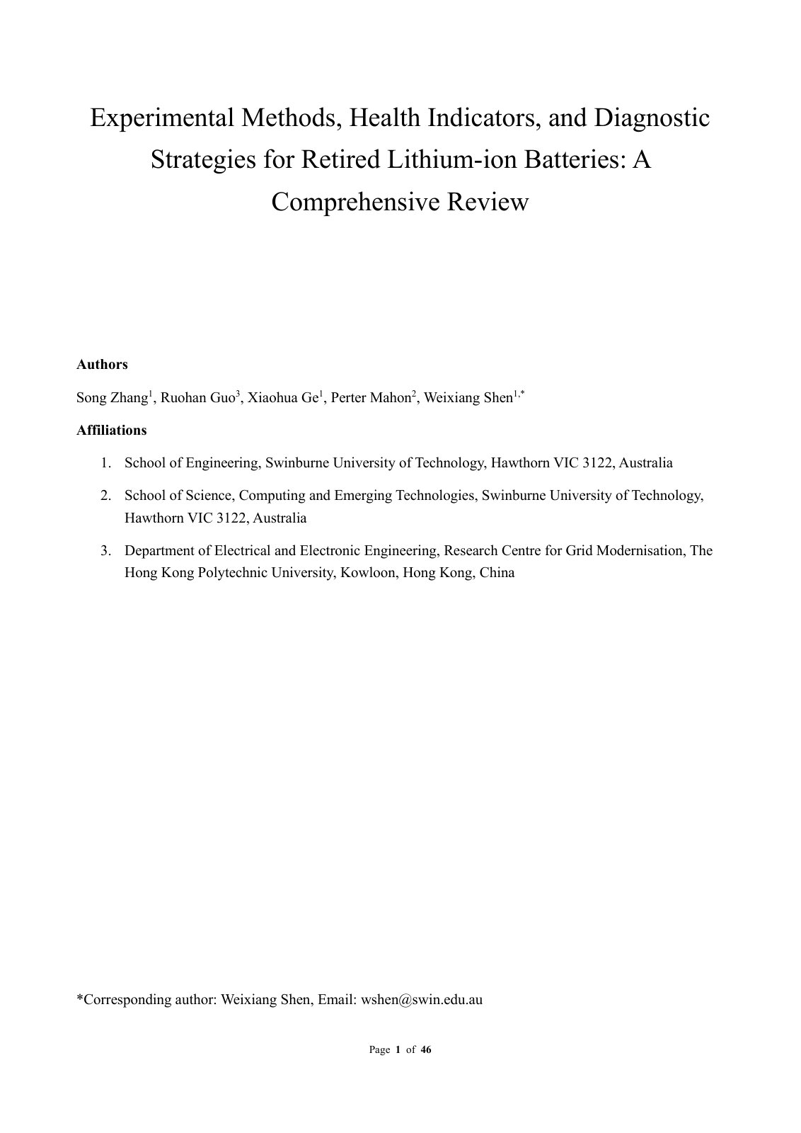 First page of Page 1 of 46