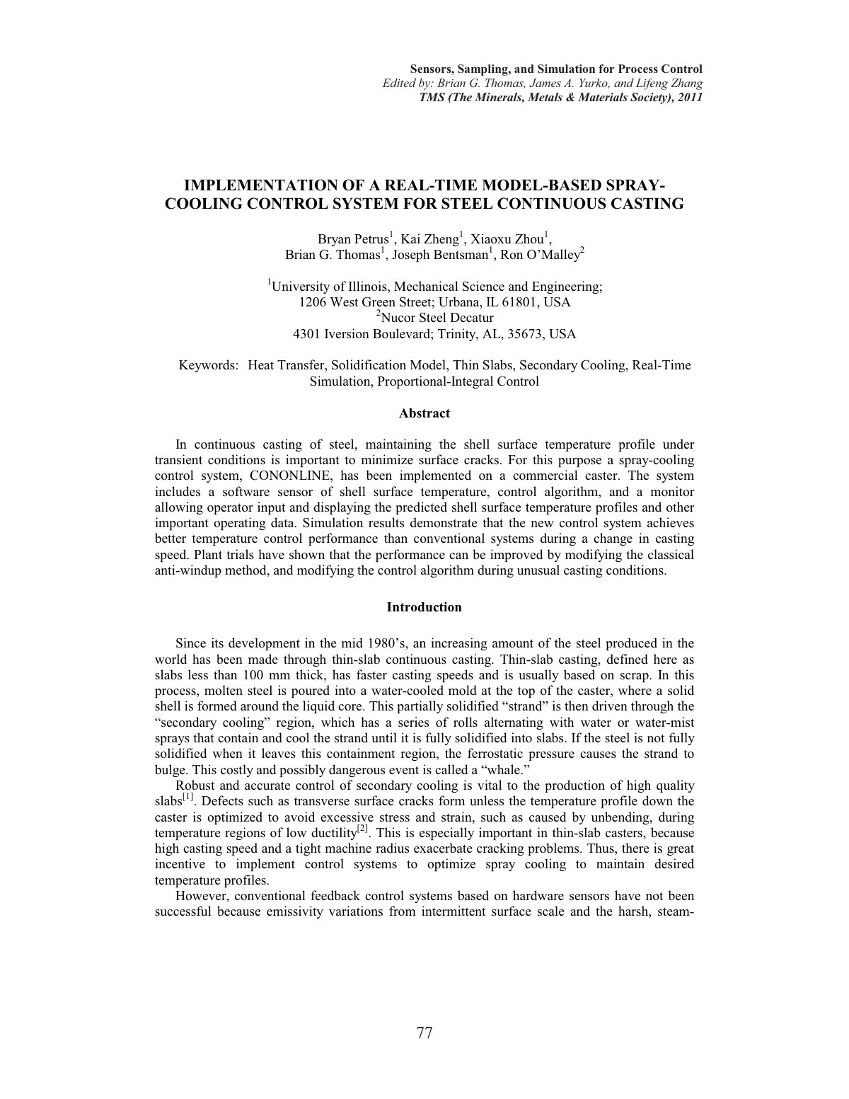 First page of IMPLEMENTATION OF A REAL TIME MODEL BASE