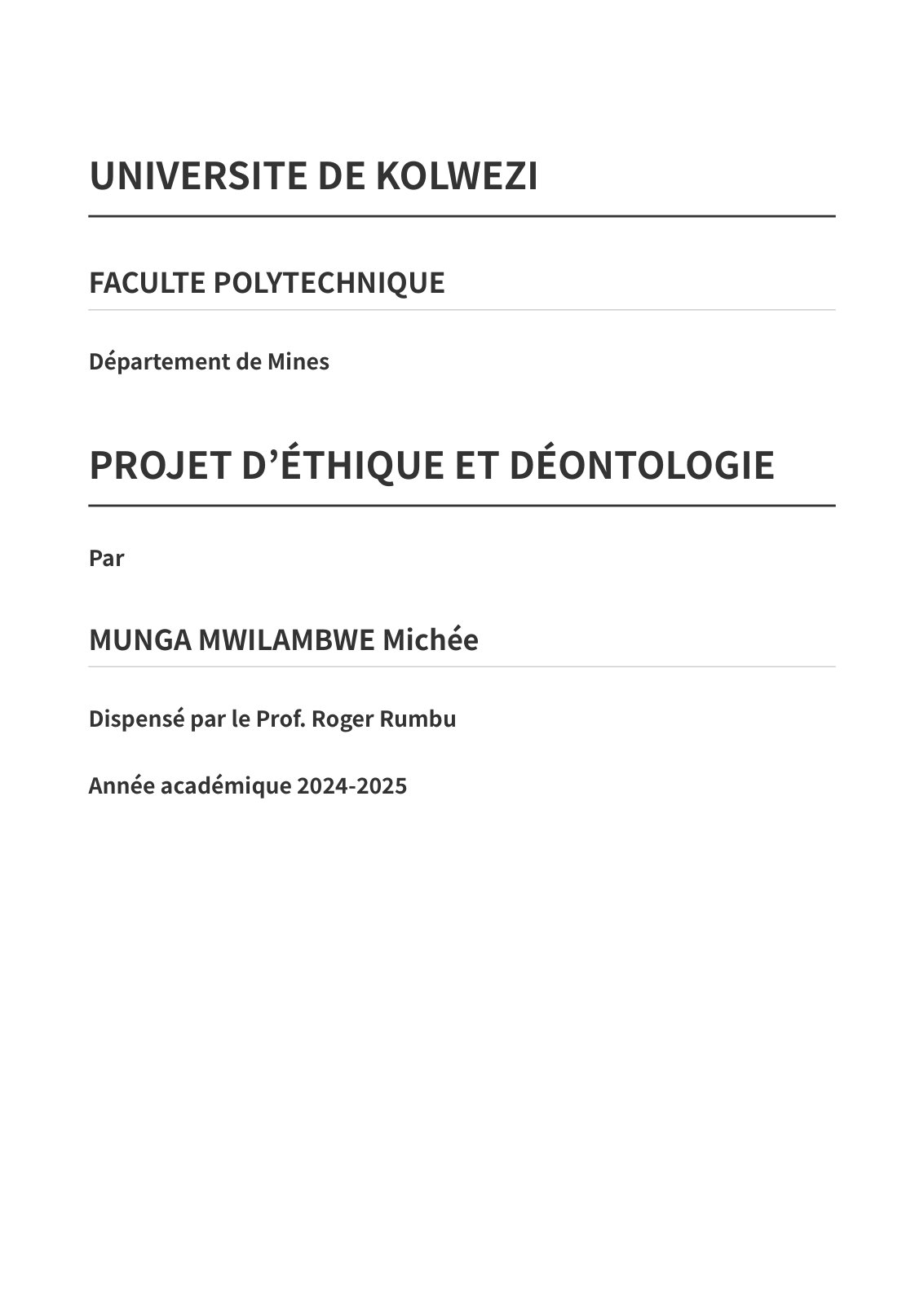 First page of TP 2 Munga document final
