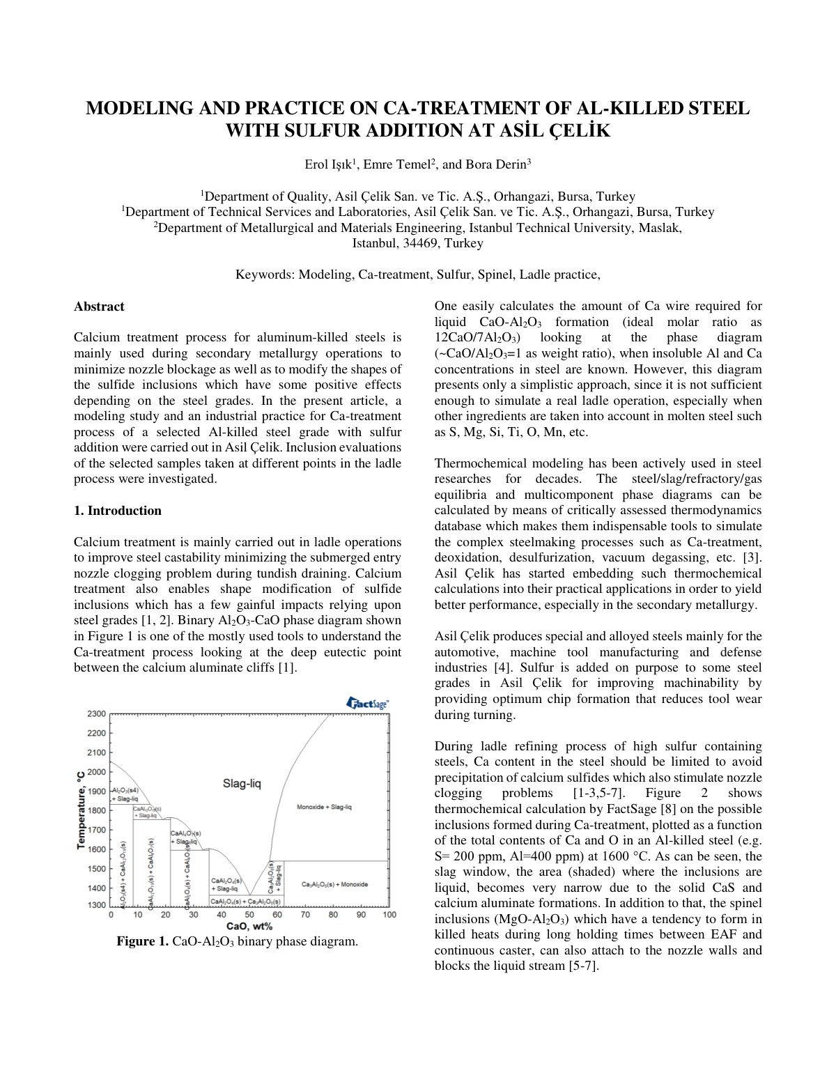 First page of MODELING AND PRACTICE ON CA TREATMENT OF