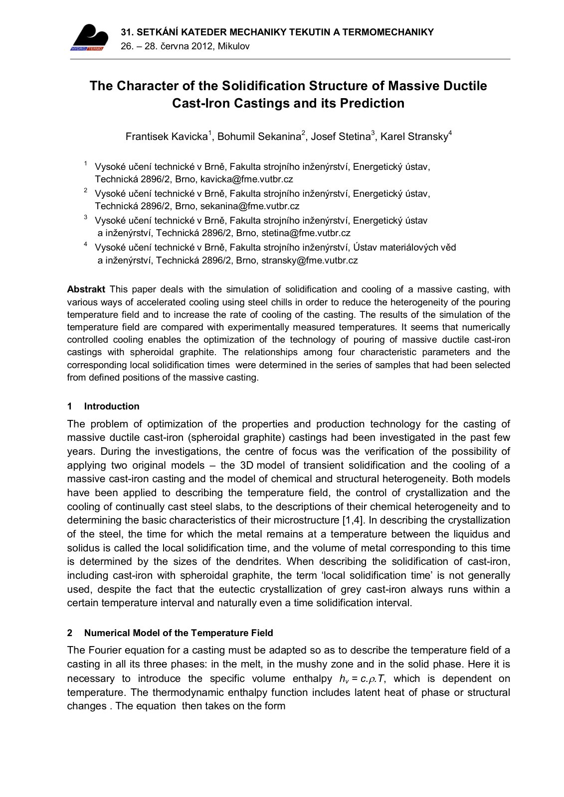 First page of The Character of the Solidification Stru